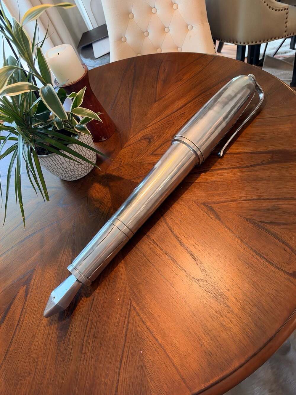 Vintage Oversized Fountain Pen Aluminum 20.5